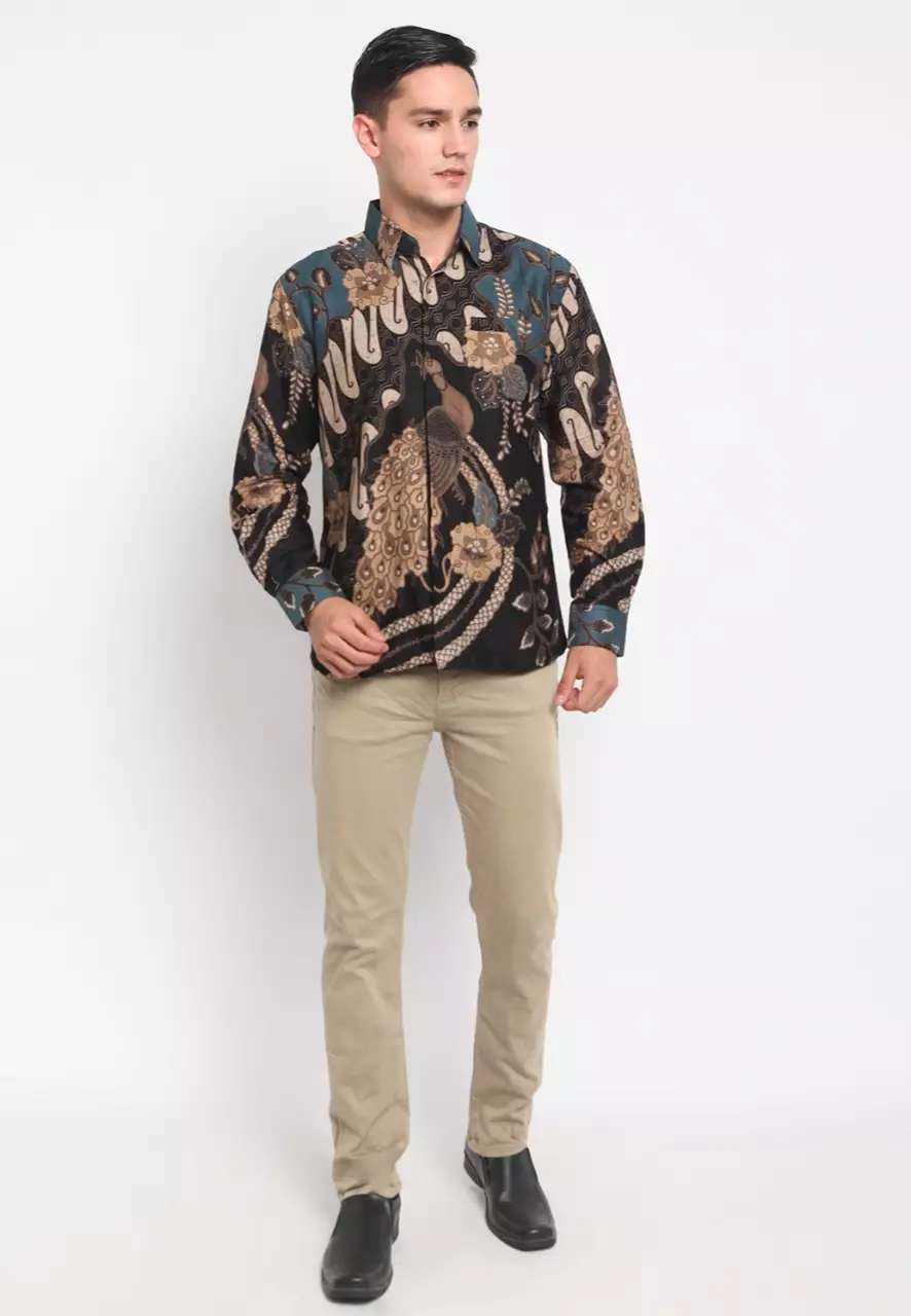 Blu Aditya Kemeja Batik Pria Premium Slimfit Modern Lengan Panjang