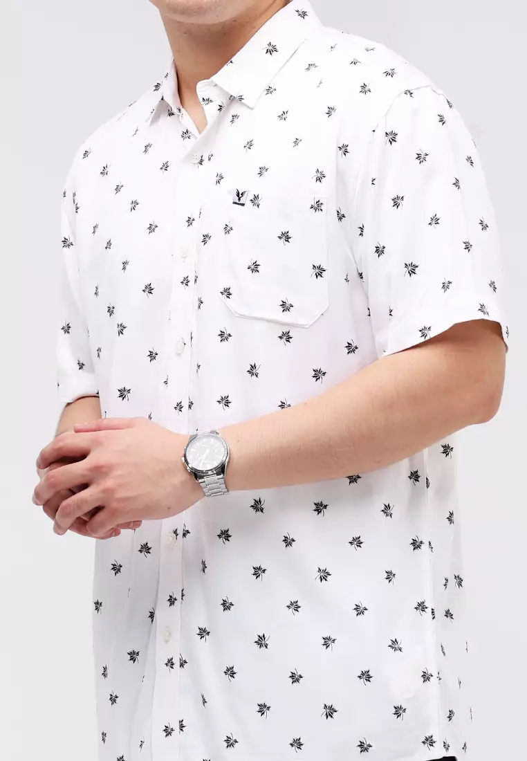 Printed Woven Polo Short Sleeves