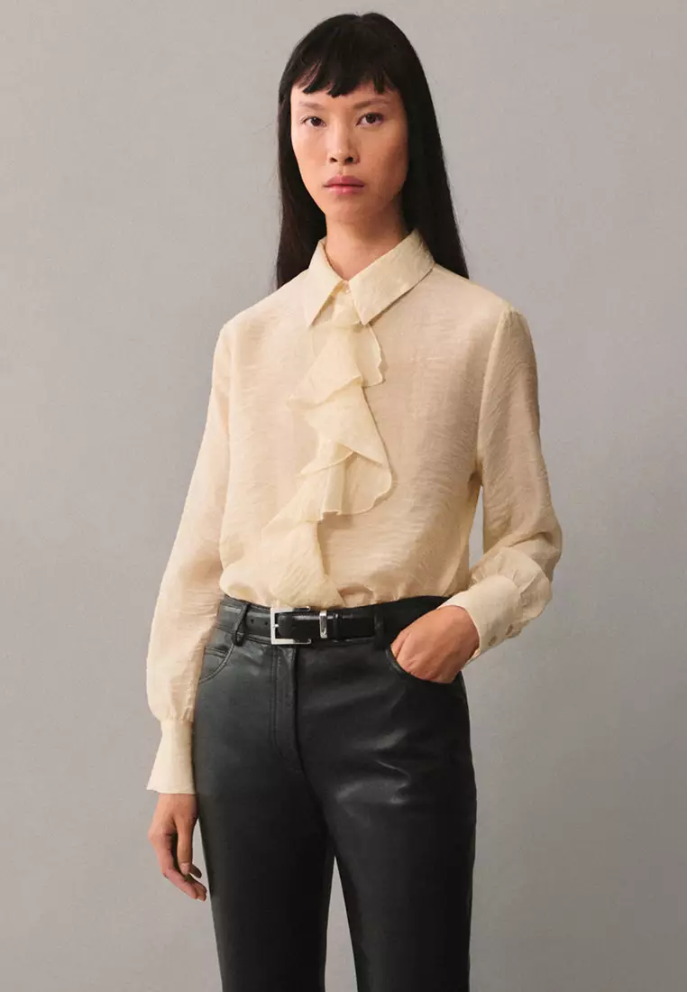 【KAJA 】　OPEN COLLAR S/S WA-RK SHIRT KAJA OPEN COLLAR Short-Sleeve WA-RK SHIRT BLACK 1