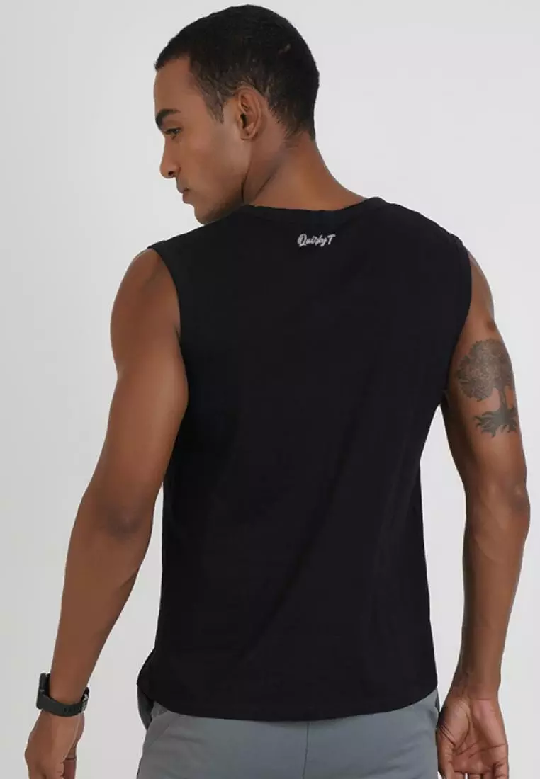 Build Your Body Black Graphic Sleeveless Gym workout Tank/Vest