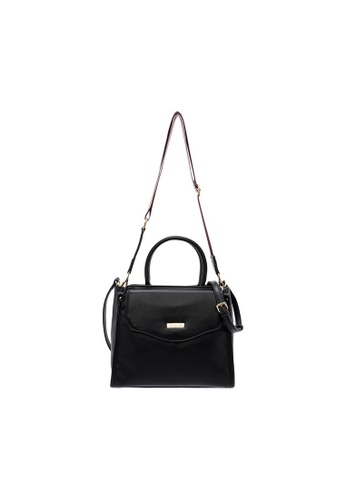 LancasterPolo black Alpaca Handbag with Canvas Strap C4BADACCD9433CGS_1
