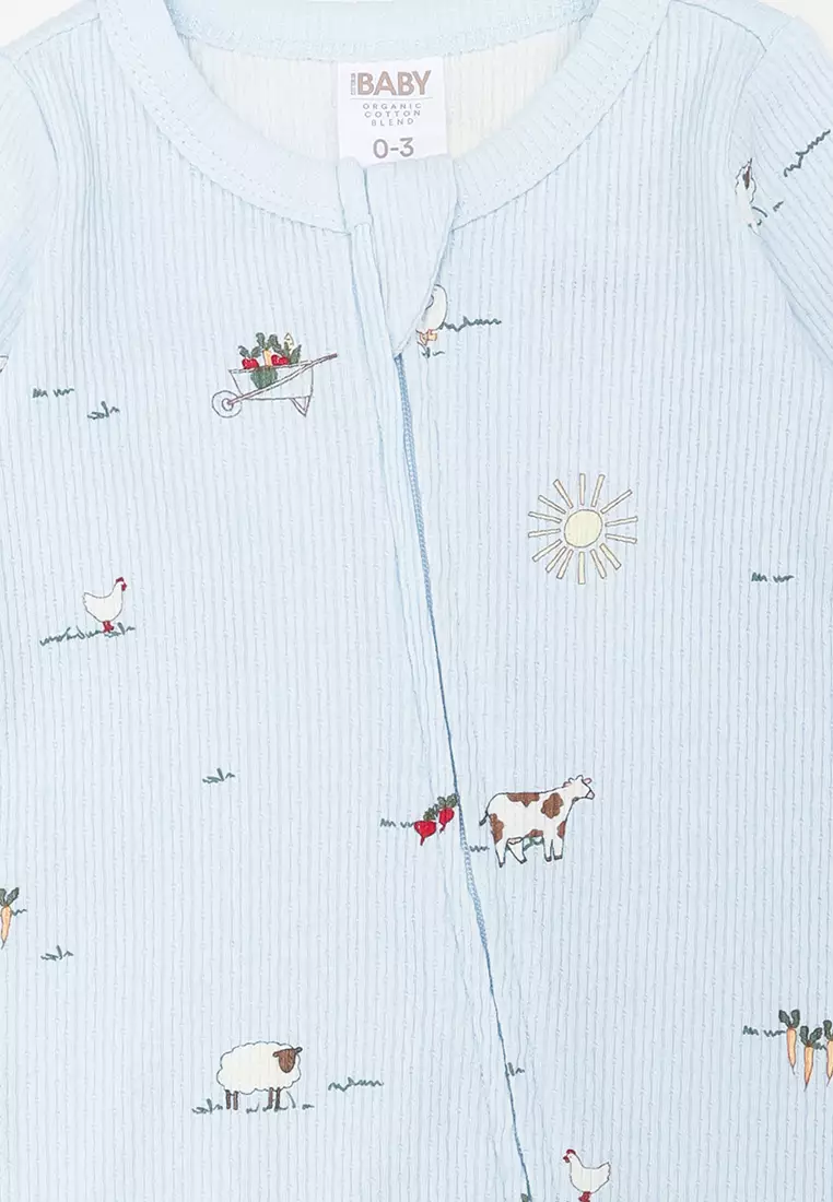 Organic Pointelle Zip Romper