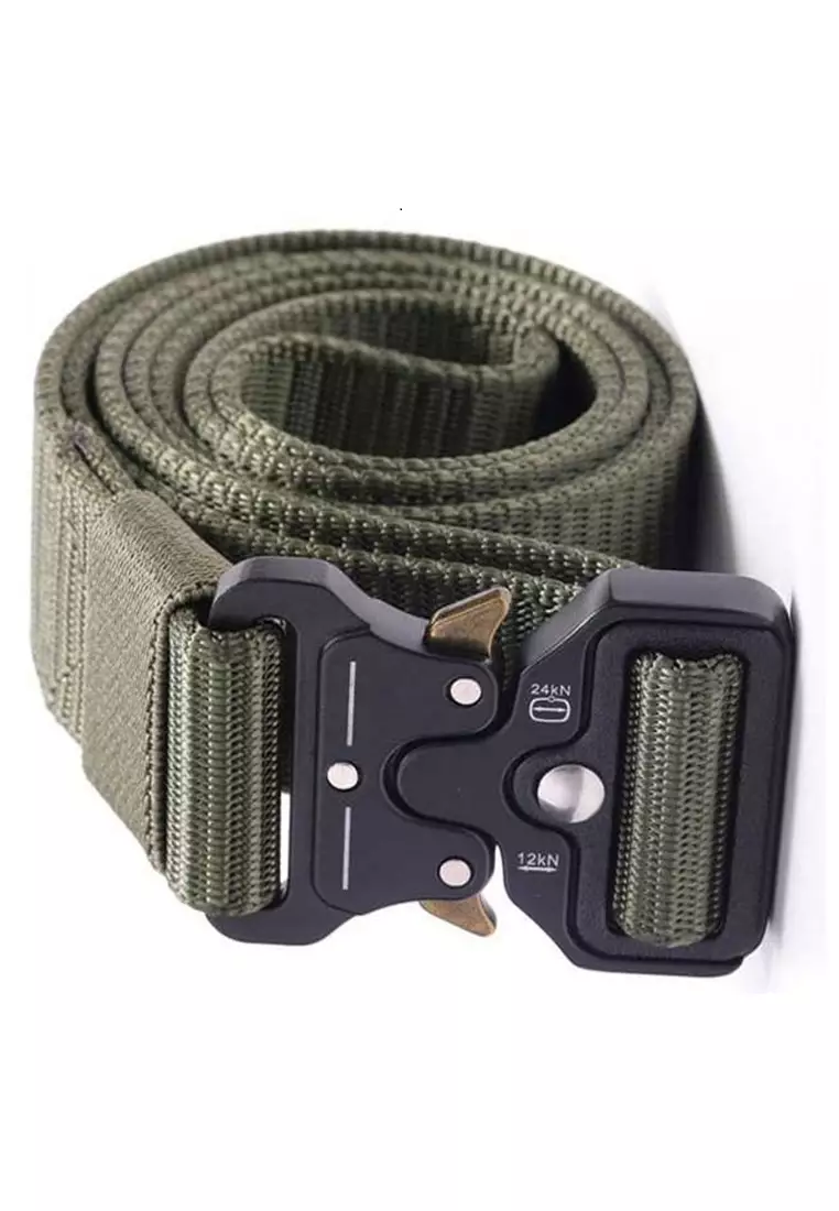 Jhoseph Tali Ikat Pinggang Pria 125 Cm Casual Stylish Army Military Material Nilon ORIGINAL - Green