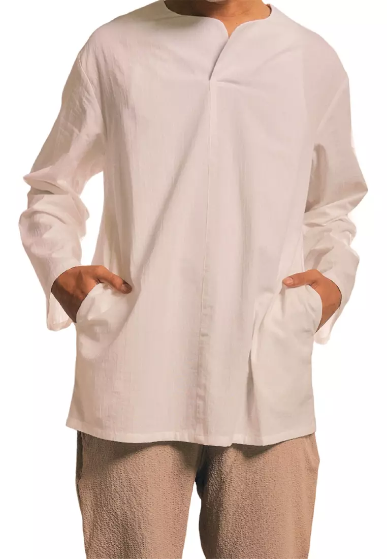 UMMA Purnama Kurta Bakawali Raya 2024 in White