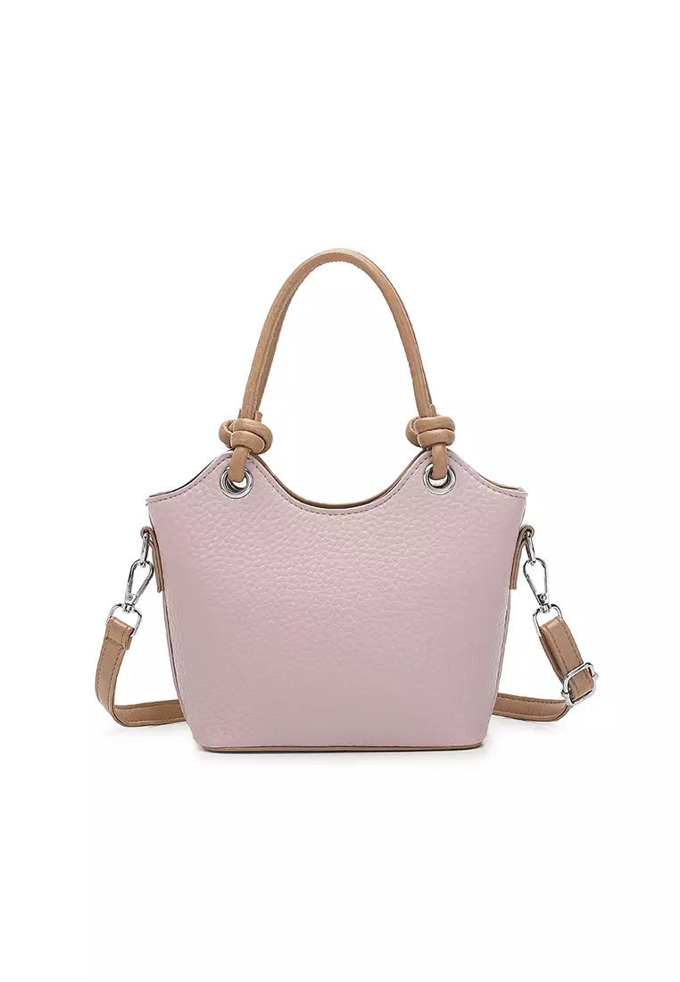 Women's Top Handle Bag / Sling Bag / Crossbody Bag / Shoulder Bag (Tas Tangan Wanita / Tas Selempang Wanita / Tas Bahu Wanita) - Merah Jambu