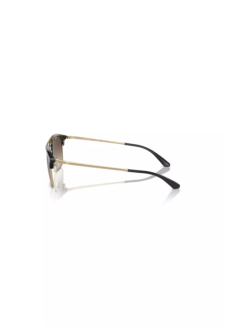 Men Pilot Frame Black Sunglasses, UV Protection - EA4228