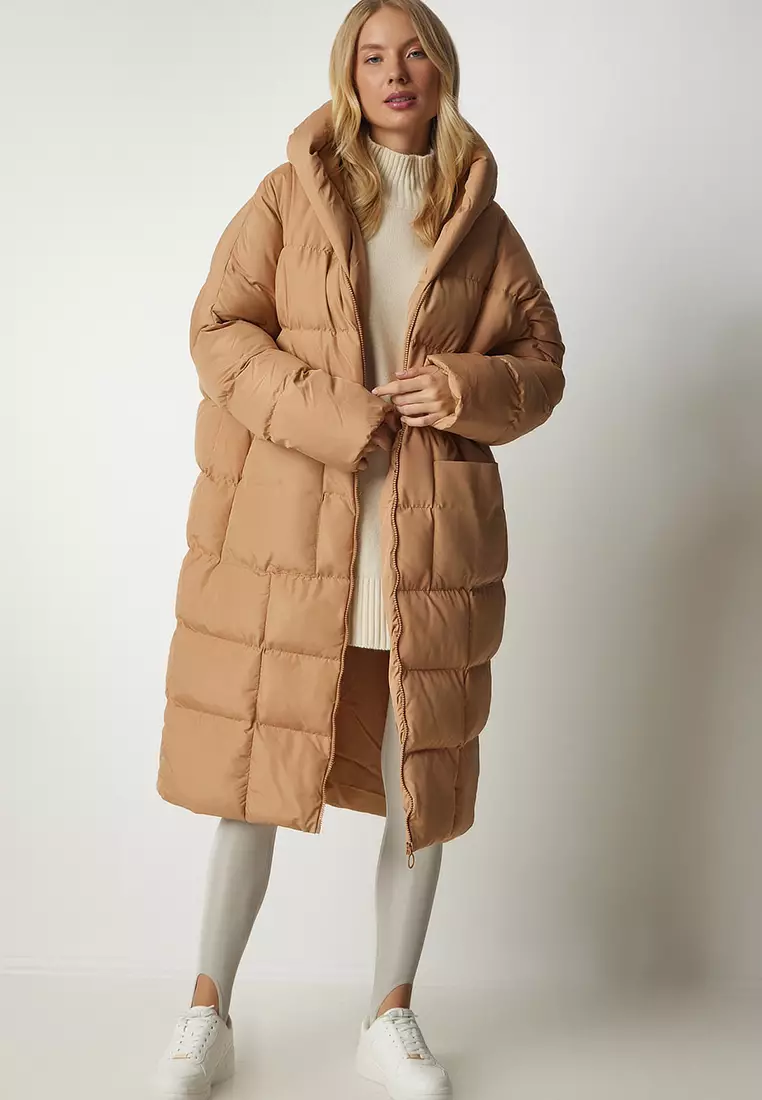 Hooded Long Inflatable Coat