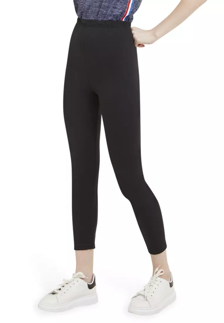 Celana Legging High Rise Polos Bawahan Wanita Premium Quality - Black