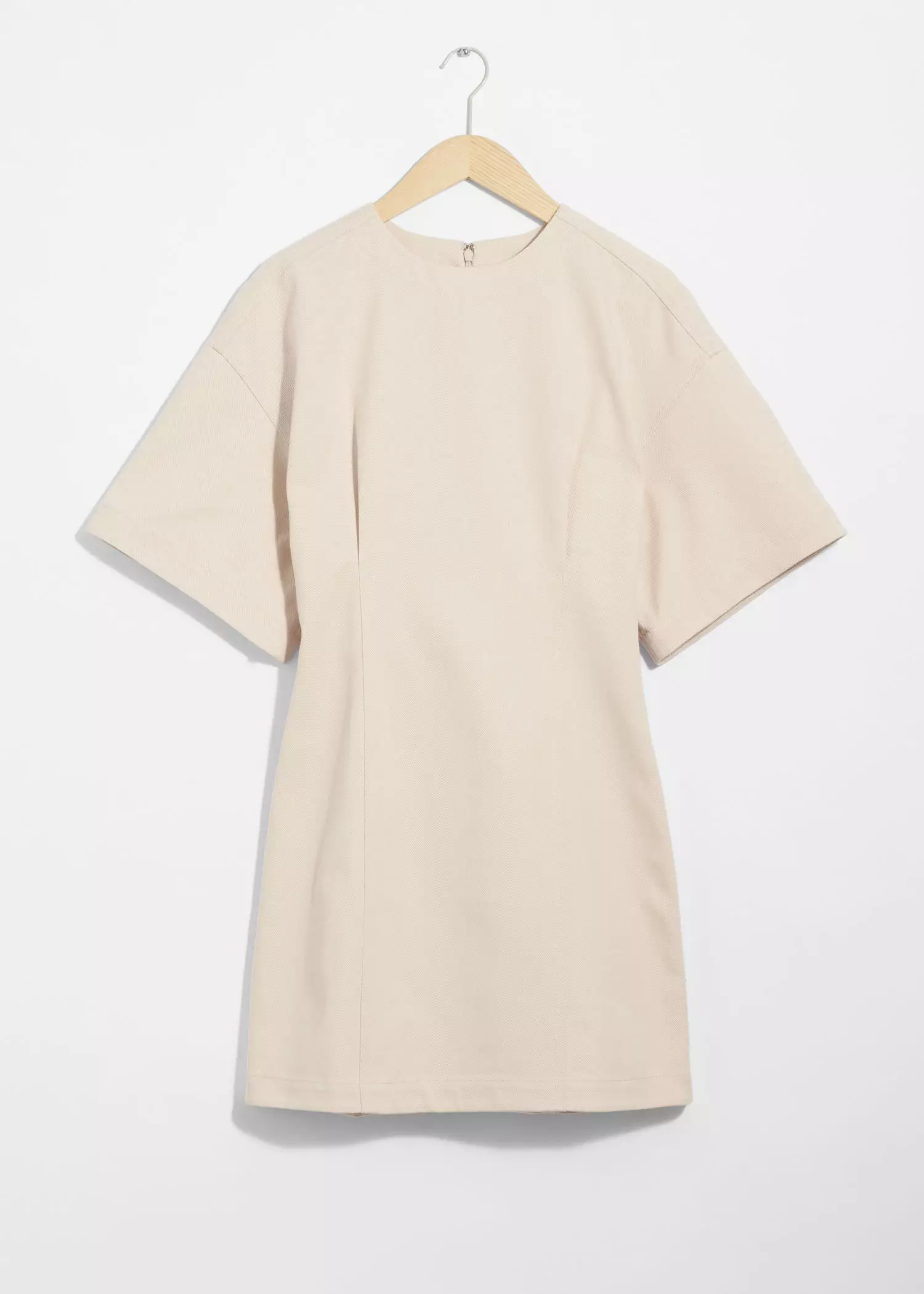 Fitted Short-Sleeve Mini Dress