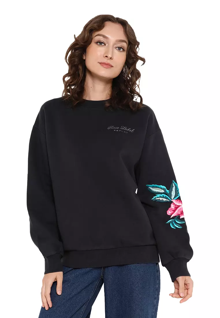 Rose crewneck sweatshirt on sale
