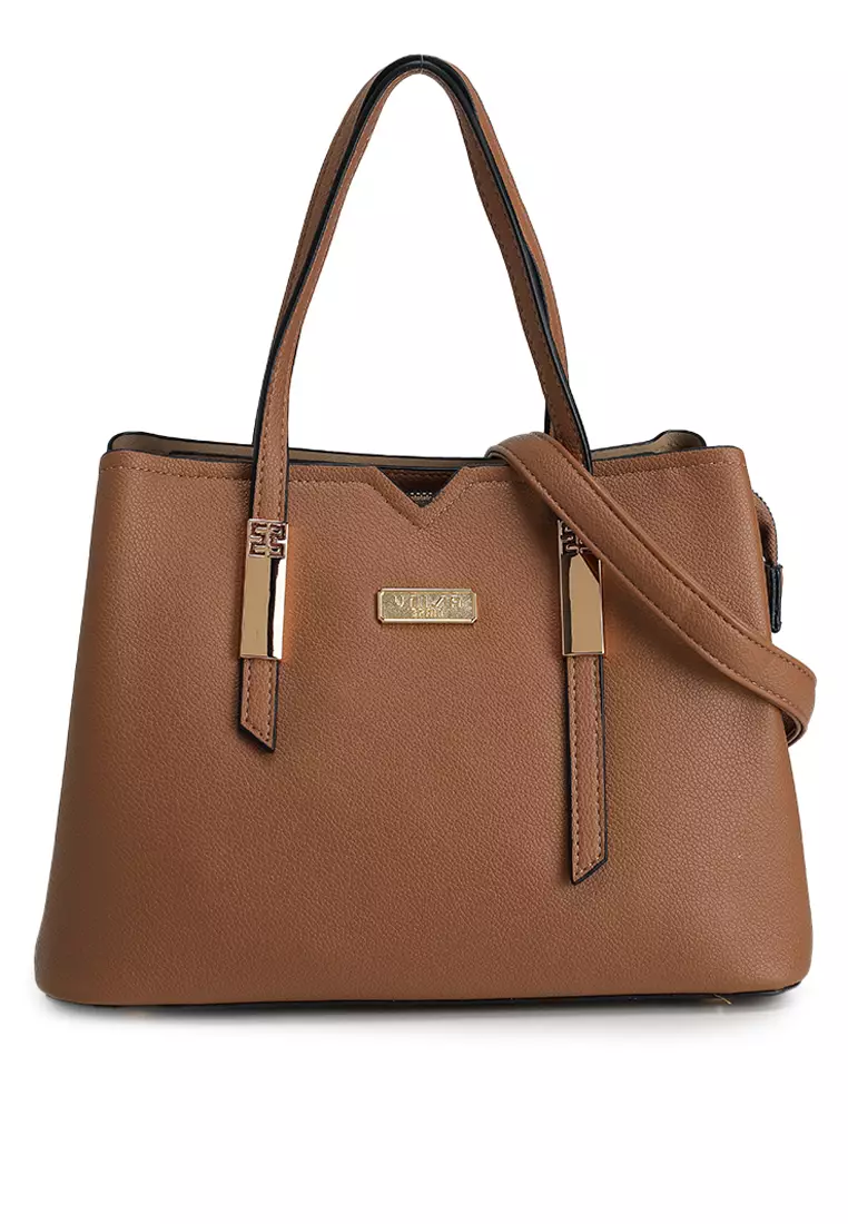 Pebbled Multi-Compartment Tote