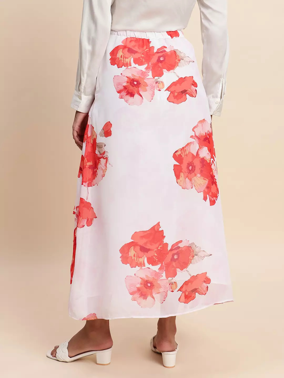 Chanira Julia Skirt-White Orange