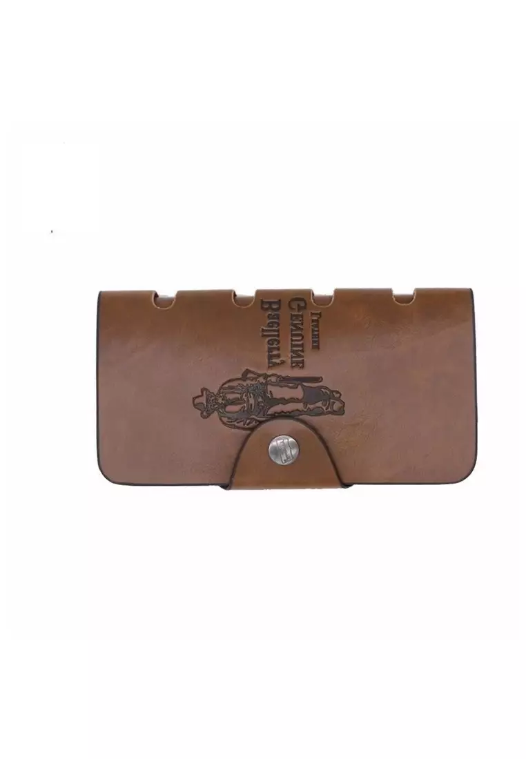 Long Wallet Pria Model Penutup Kancing Material PU Leather ORIGINAL