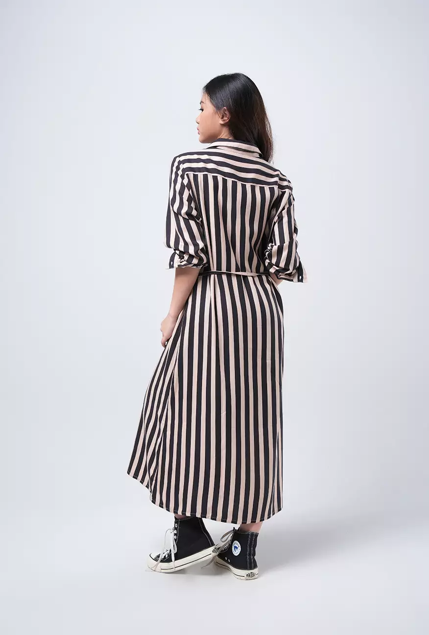 Dress Gempita Khaki Black