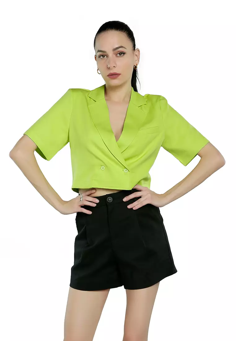 Neon blazer and shorts hot sale
