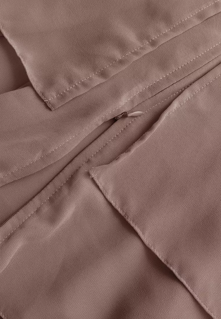 Anya Instan | Hijab Instan Resleting | Bergo Khimar Kerudung 2 Layer  - Rustic Brown