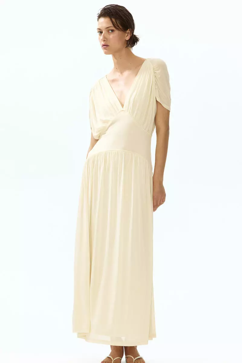Sheer jersey midi dress