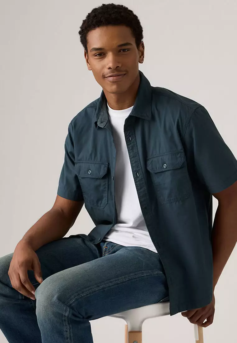 Buy Levi's Men's Short-Sleeve Dalton Workwear Shirt 001G8-0008