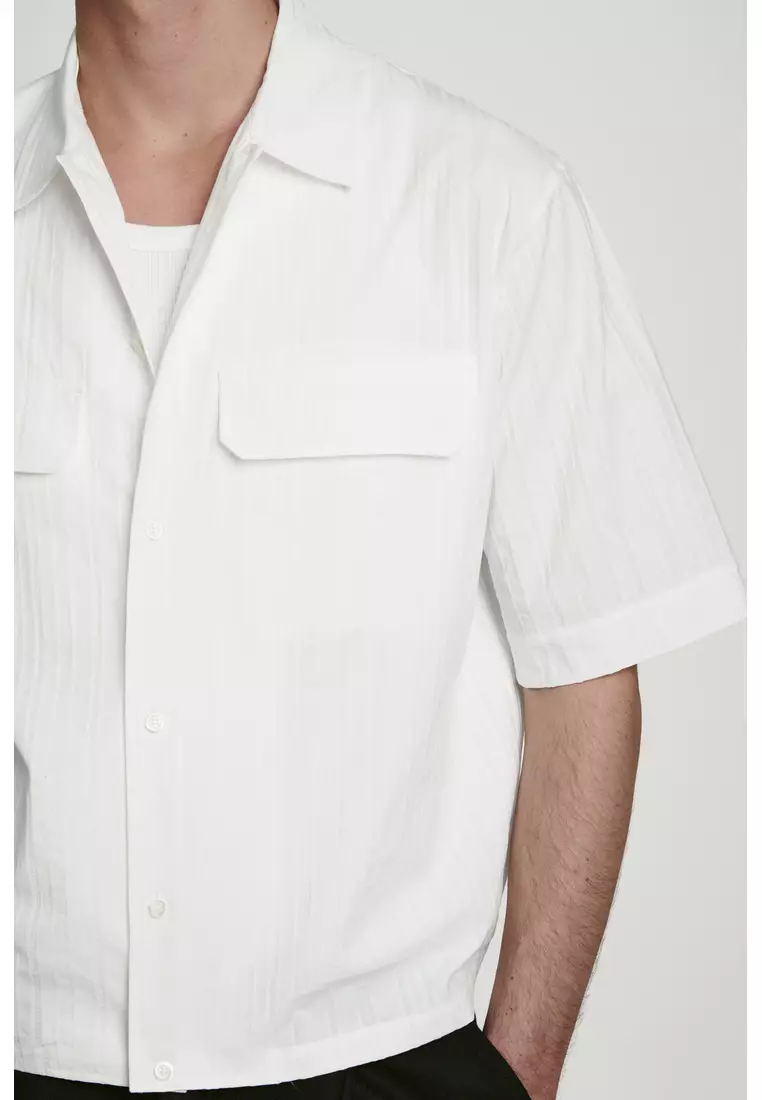 RELAXED FLAP-POCKET UTILITY SHIRT