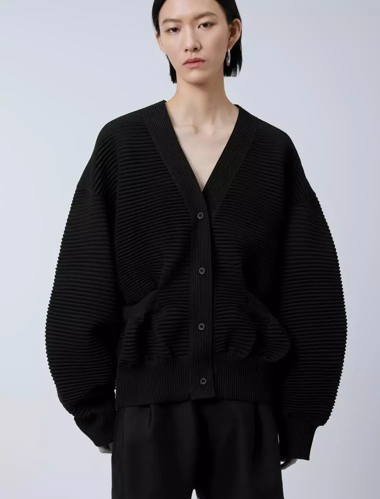 Mid-Length Cardigan Sweater