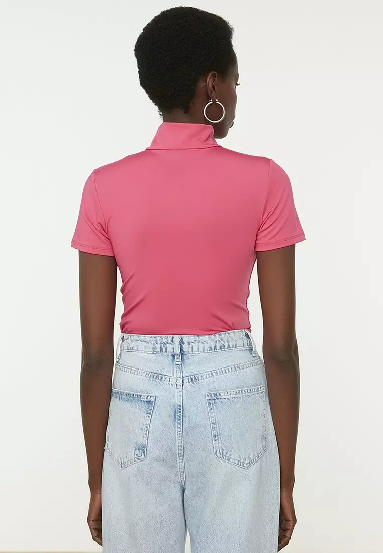 Buy Trendyol Short Sleeve Bodysuit in Pink 2024 Online