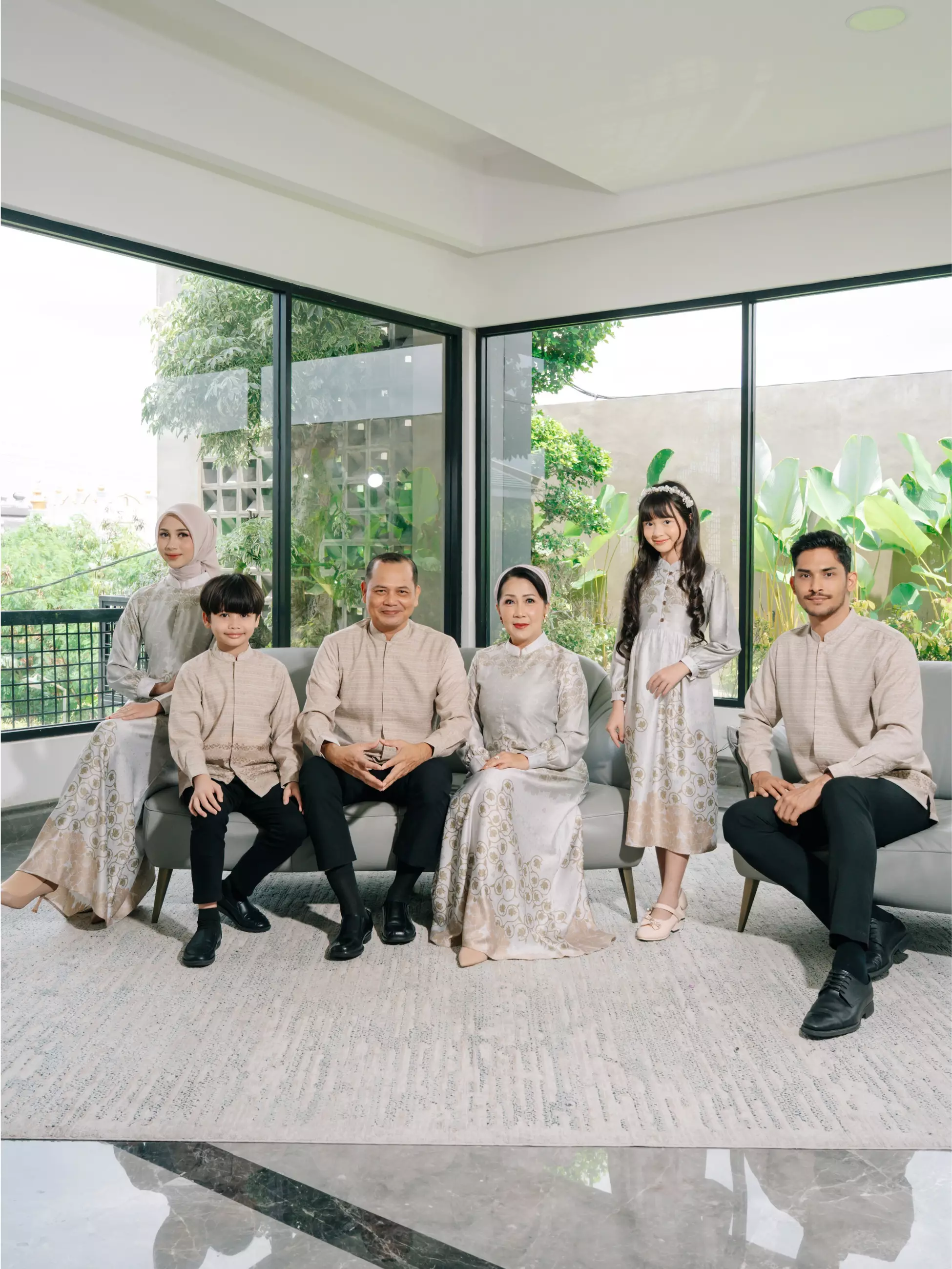 Kanaya Cream Olive Gamis Wanita Dress
