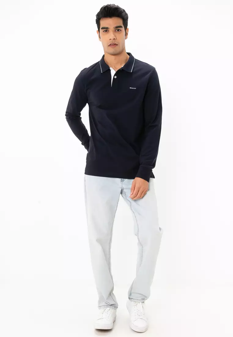 Textured Collar Polo Shirt