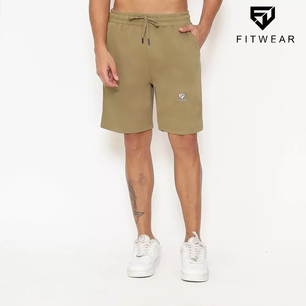 Fitwear - Celana Pendek Olahraga Pria JAYDEN BASIC SHORT - BRONZE BEIGE