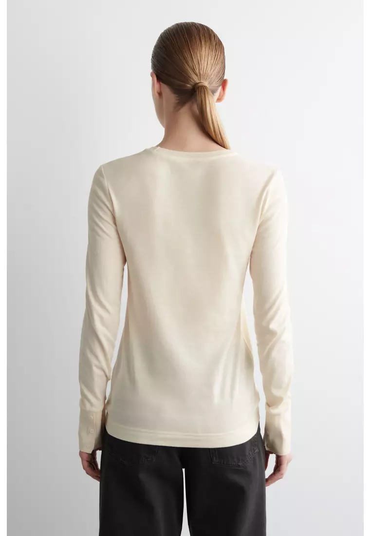 COTTON-JERSEY LONG-SLEEVED TOP