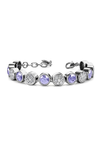 Her Jewellery purple Myriad Birth Stone Bracelet (June) -  Made with Swarovski Crystals 12CC7AC7361EBCGS_1