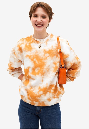 Monki orange Orange Crewneck Sweater 0552DAAB507687GS_1