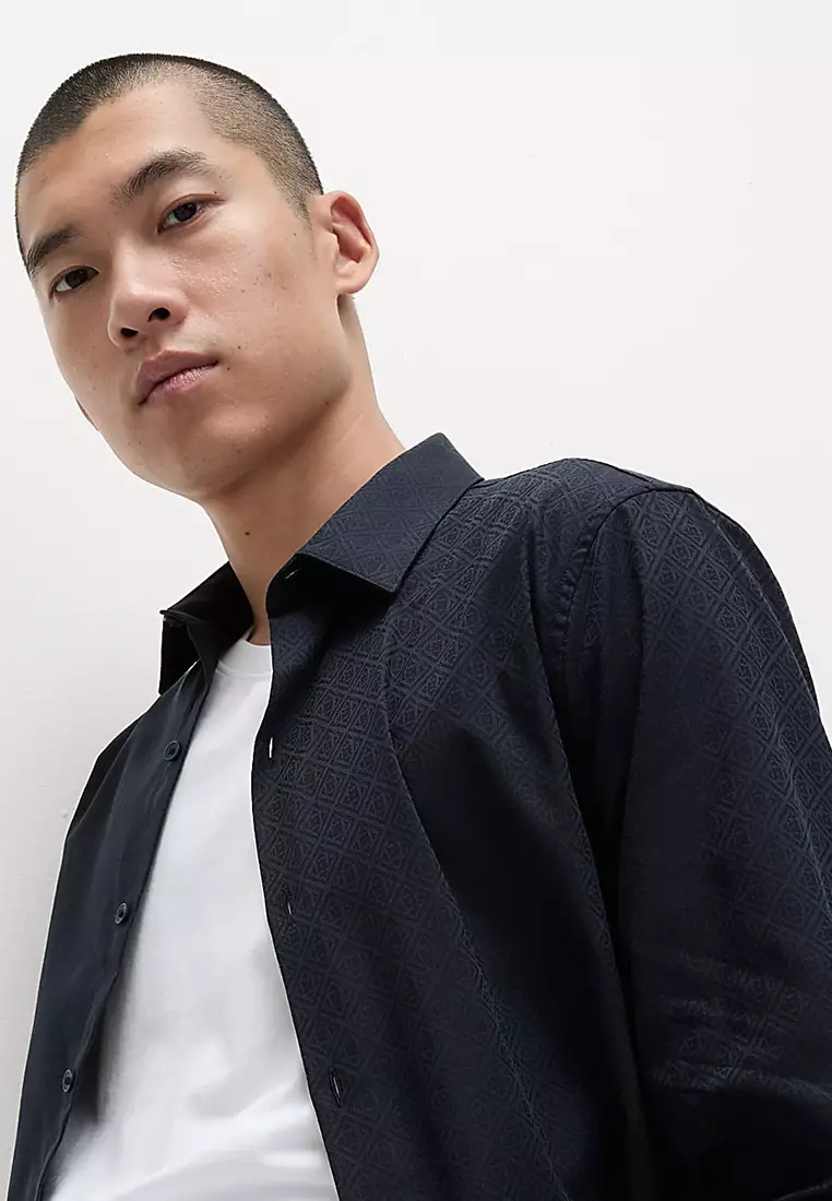 Pure Cotton Diamond Print Shirt