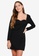 Abercrombie & Fitch black Sweetheart Slim Mini Dress E892AAA73B7B25GS_1