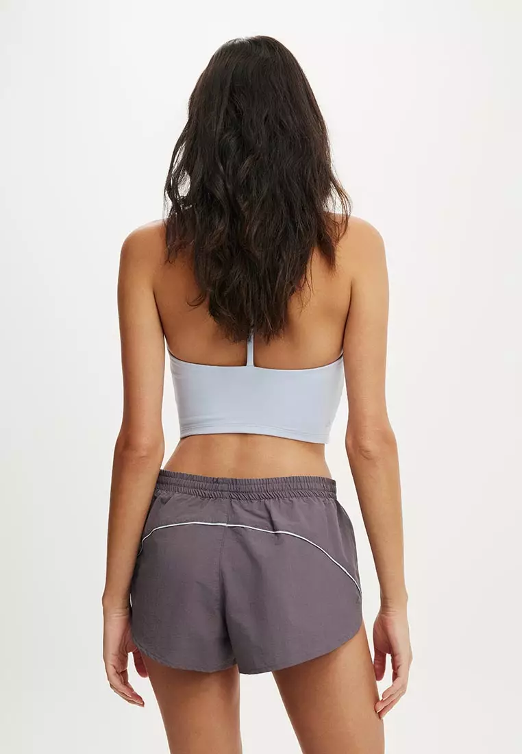 Woven Dolphin Hem Micro Shorts