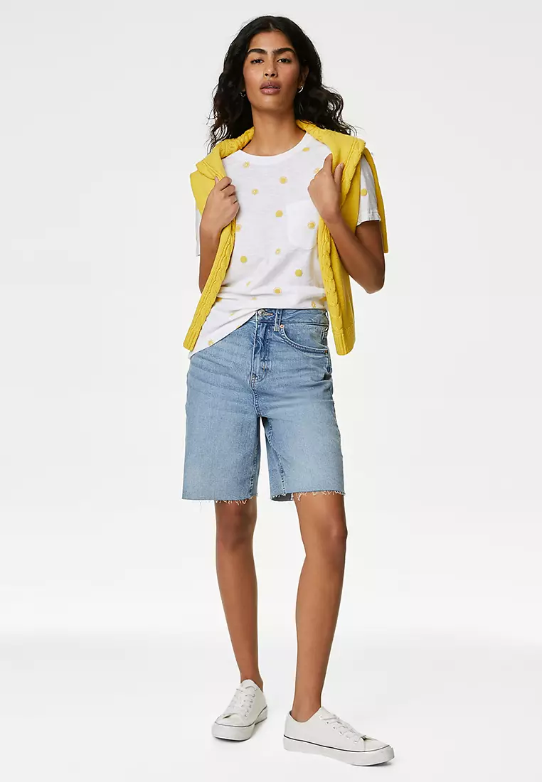 Pure Cotton Printed Pocket Top