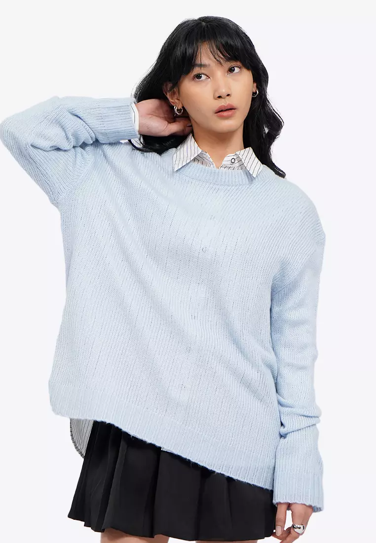 Oversized Long Sleeve Sheer Sweater