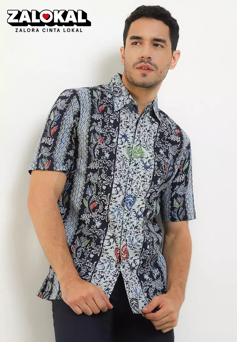 Hem Body Fit Batik Tumpal Hati