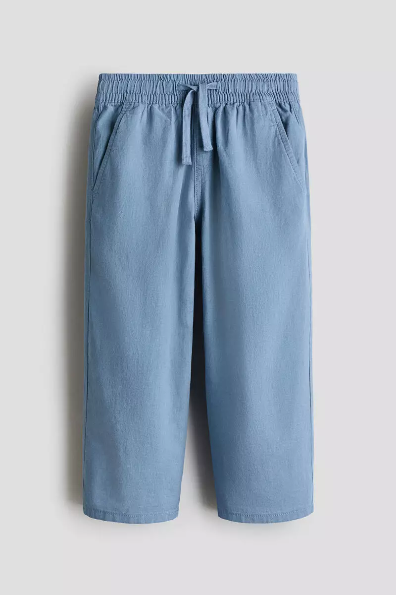 Linen-blend joggers