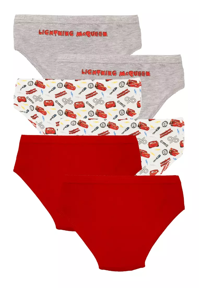 Cars 6-in-1 Pack Bikini Brief Underwear for Kids Boys