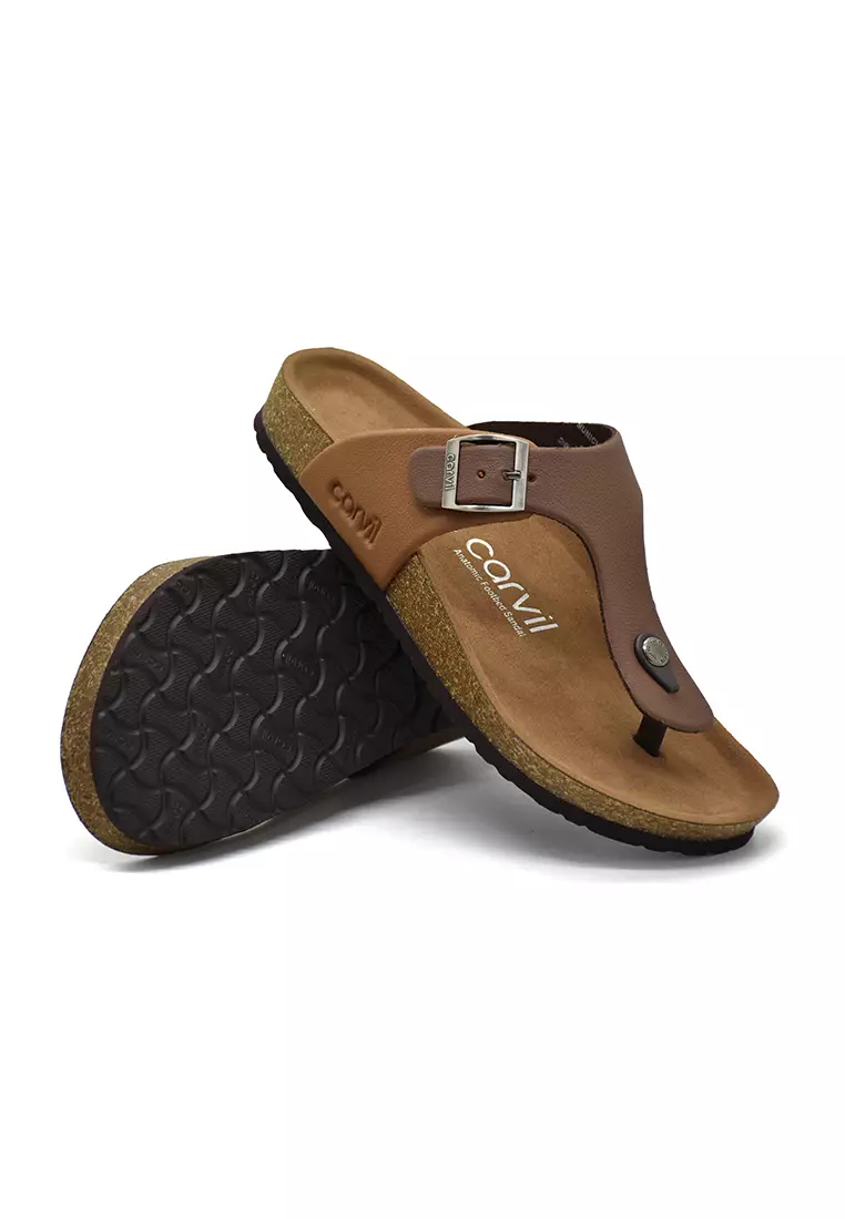 Carvil Sandal Pria Munich-01 M Stone/Brown