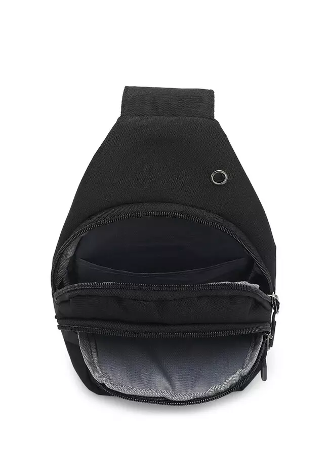 Men's Chest Bag / Sling Bag / Crossbody Bag - Black