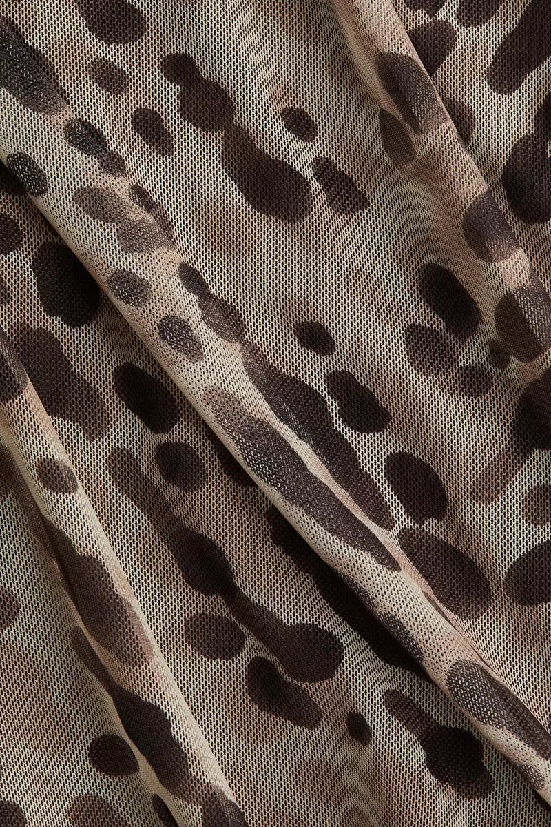 Draped mesh strappy dress