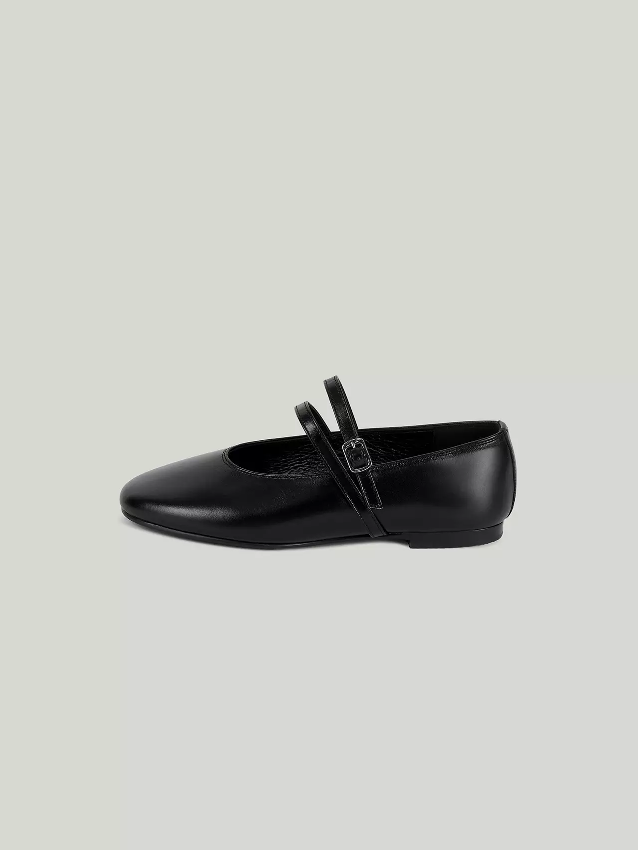 DOUBLE STRAP FLATS soft black