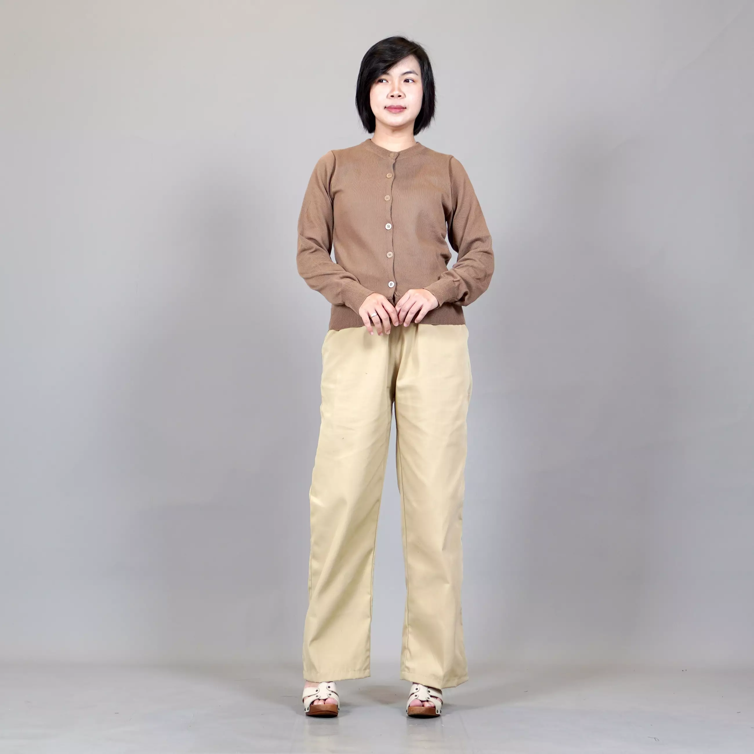 SANDRA Basic Knit Cardigan Kardigan Rajut Wanita - MILO