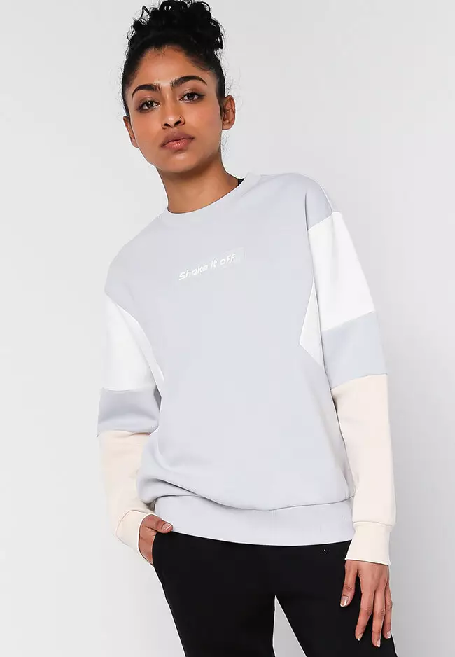 Cross neck outlet sweatshirt