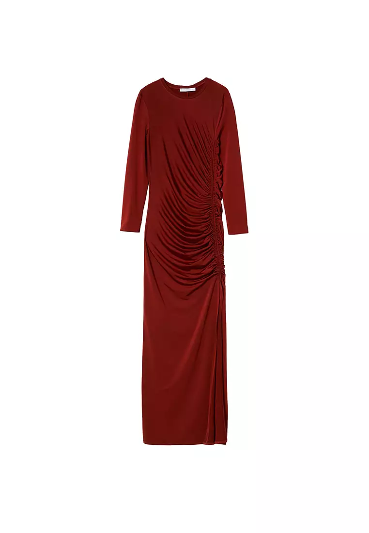 Cut-Out Ruched Dress