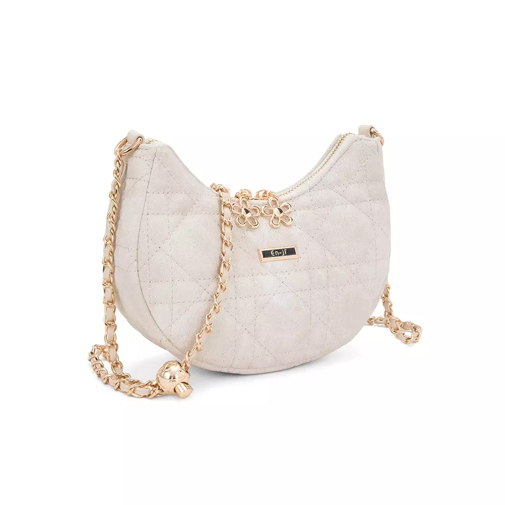 En-ji Ginsa Slingbag Wanita Warna Cream