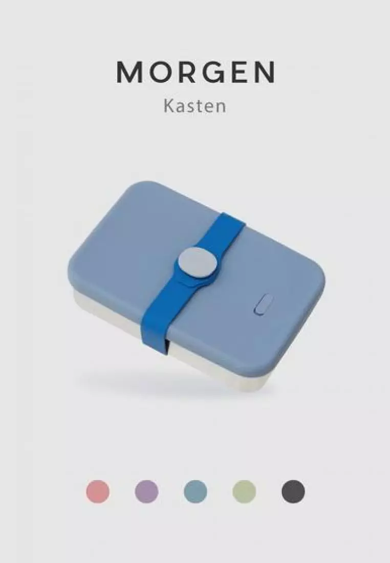 [VIIDA] The Morgen Series Kasten Stainless Steel Lunch Box Bento Set with Leak-proof lid, Green - LFGB Germany, FDA & SGS Certified Safe