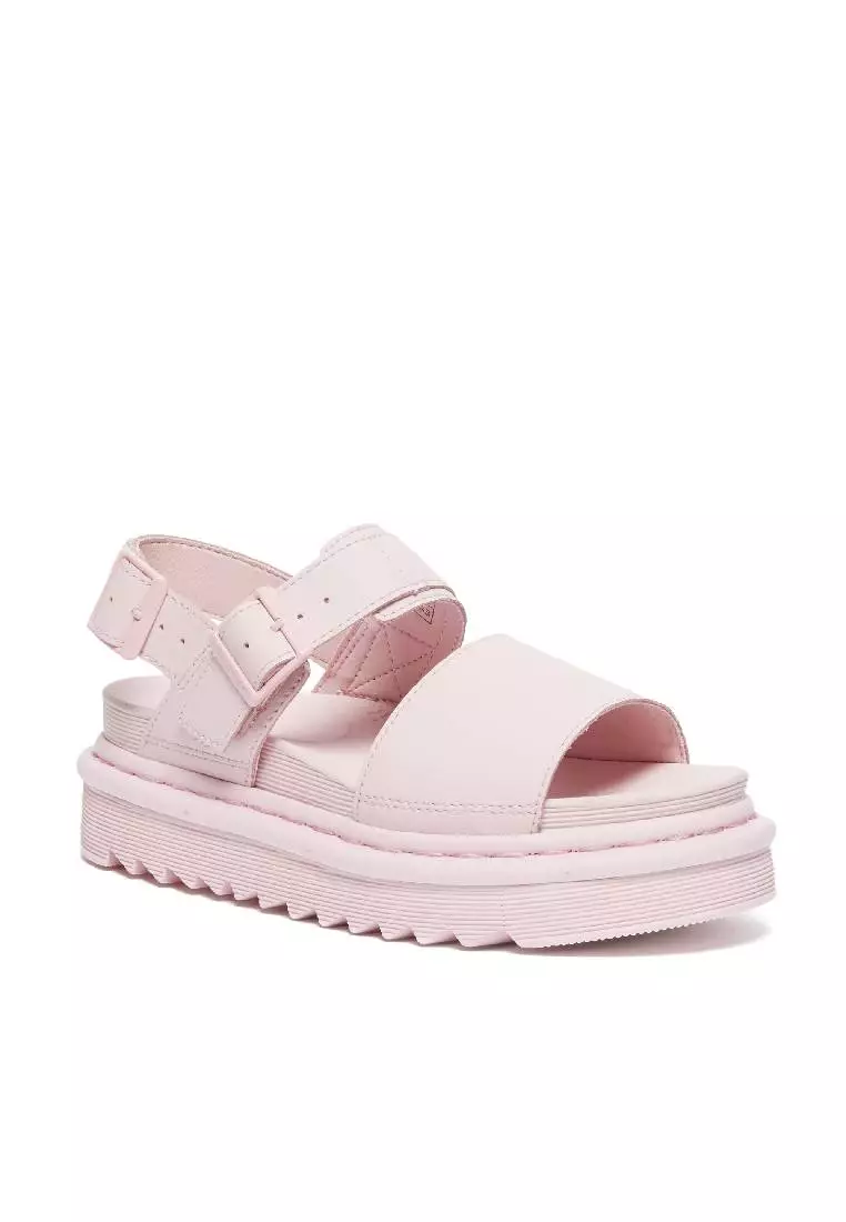 VOSS LEATHER STRAP SANDALS - PINK