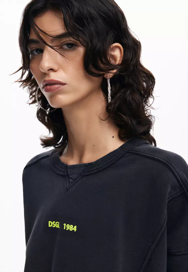 Desigual Woman Washed-effect sweatshirt.